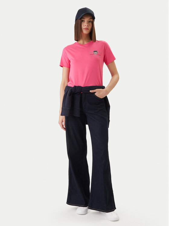 Gant Gant Póló 4200277 Rózsaszín Regular Fit