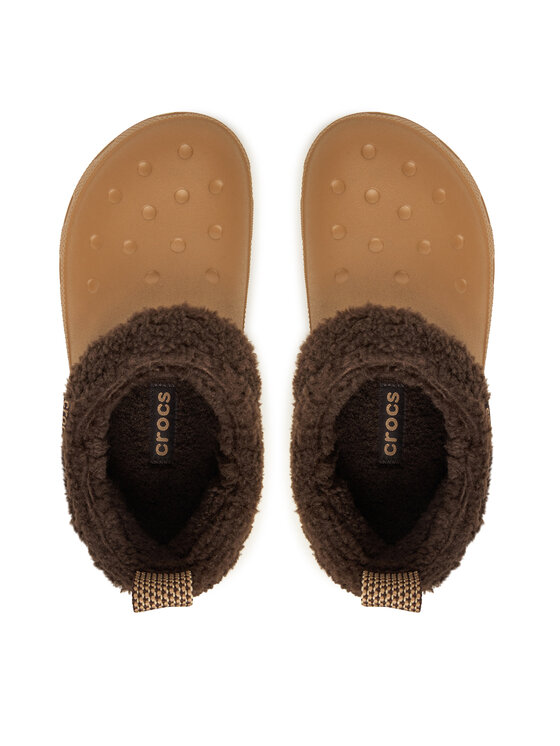 Crocs Шльопанці Crocs Classic Lined Shorty 211380 Коричневий