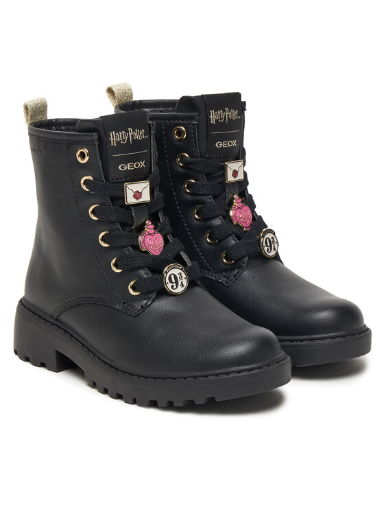 Geox Čižmy Geox J Casey J5620B 000BC C9999 S Čierna