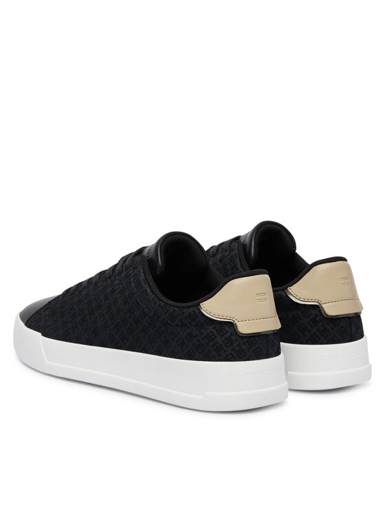 Tommy Hilfiger Sneakers Tommy Hilfiger Th Court Lth Mix Monogram FM0FM06082 Negru
