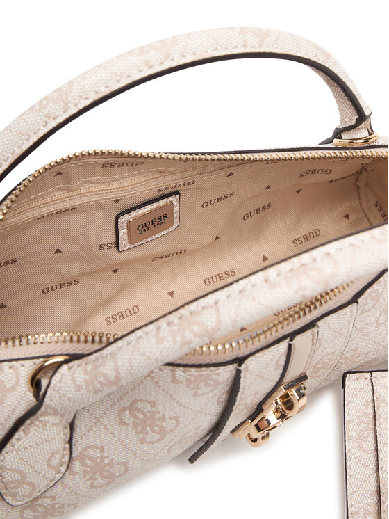 Guess Torebka Guess Yvonne Logo Mini HWSG23 78760 Beżowy jasny