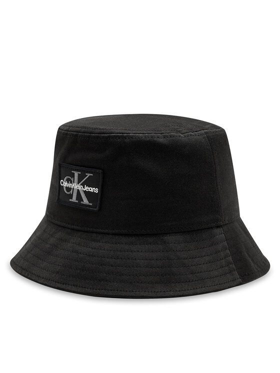 Calvin Klein Jeans Klobúk Calvin Klein Jeans Mono Logo Patch Bucket Hat K50K512181 Čierna