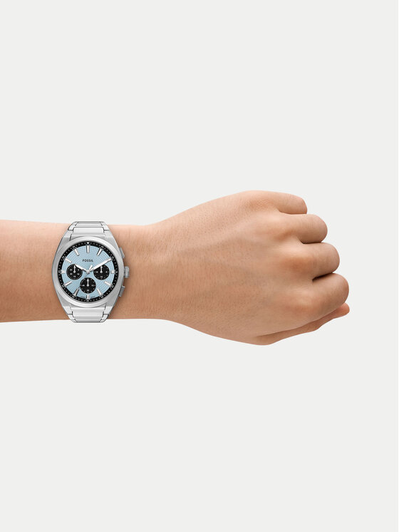 Fossil Годинник Fossil Everett  Chronograph FS6105 Срібний