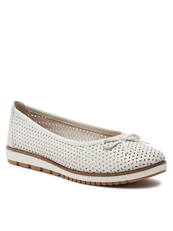 Tamaris Балеринки Tamaris 1-22121-42 Бял