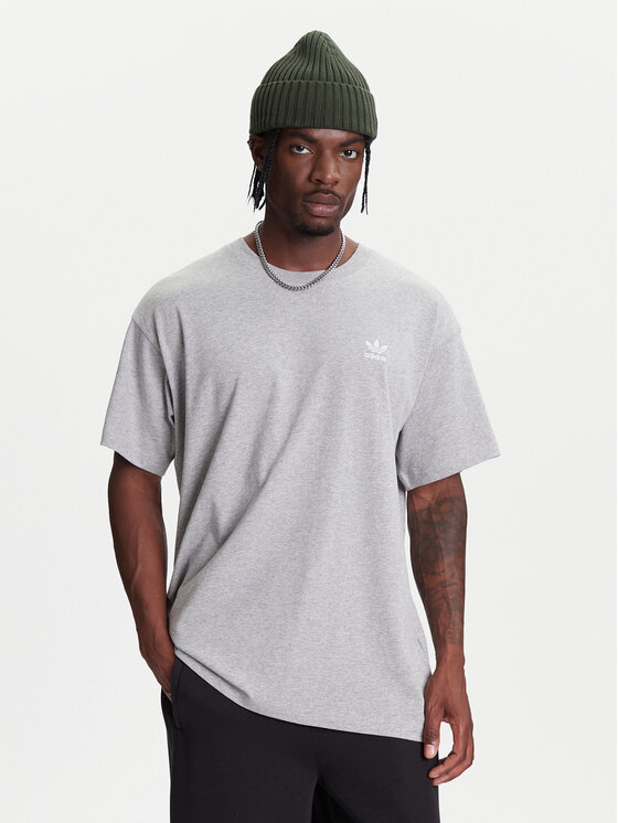 adidas adidas Футболка Trefoil Essentials JY6270 Сірий Oversize
