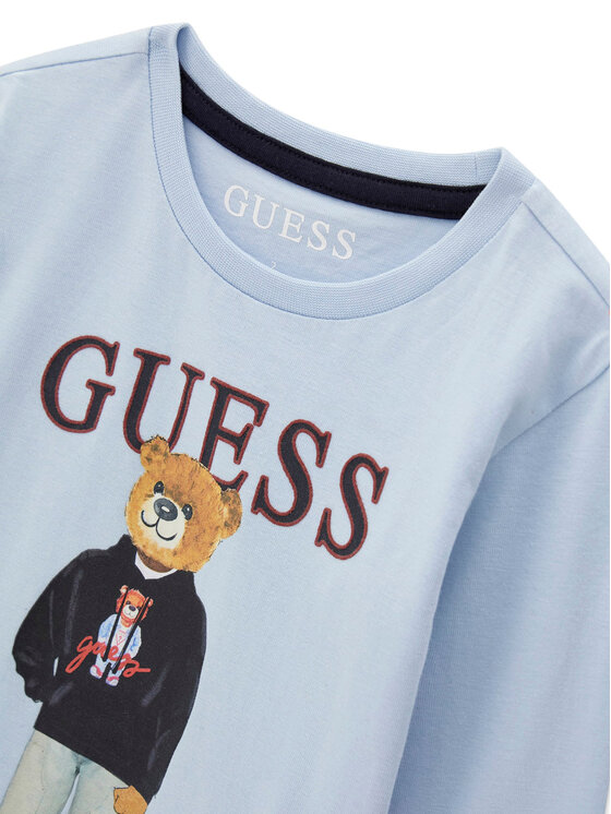 Guess Guess Блузка N6YI06 K3794 Світло-синій Regular Fit