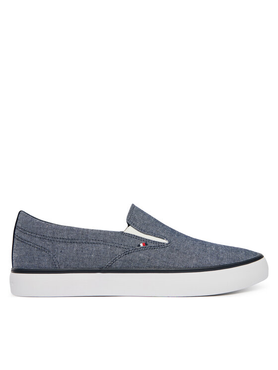 Tommy Hilfiger Tenis superge Tommy Hilfiger Harlem Core Ii Slip On Chambray FM0FM05819 Modra