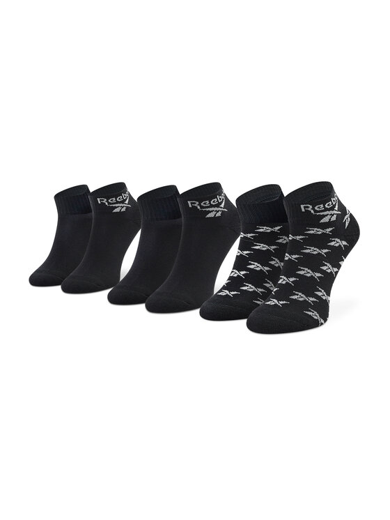 Reebok Довгі шкарпетки Reebok Cl Fo Ankle Sock 3P GG6675 Чорний