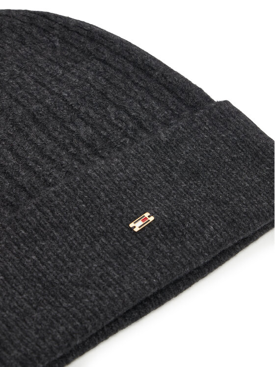 Tommy Hilfiger Cepure Tommy Hilfiger Th Cable Enamel Flag AW0AW17776 Melns