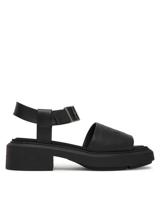 Calvin Klein Sandały Calvin Klein Chunky Sandal Lth Mg HW0HW03131 Czarny