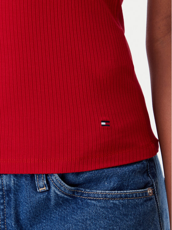 Tommy Hilfiger Tommy Hilfiger Top WW0WW38635 Rojo Slim Fit