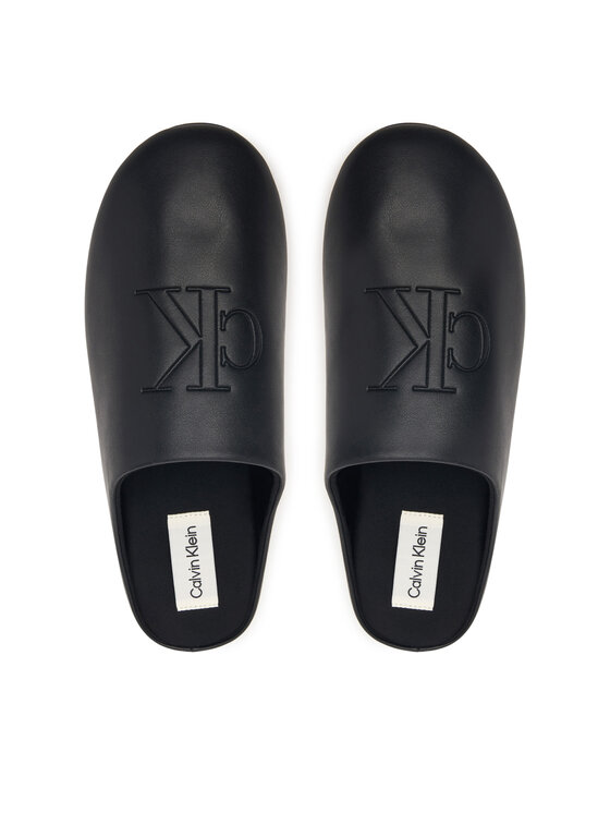 Calvin Klein Пантофи Calvin Klein Home Slipper Mule Lth HM0HM02279 Черен