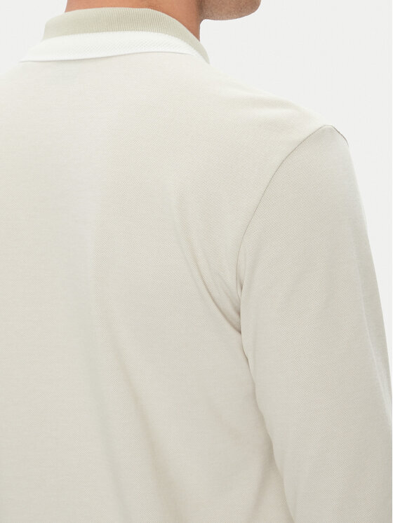 BOSS BOSS Polo Peoxfordlong_1 50544845 Bež Regular Fit