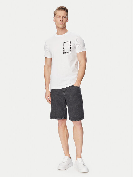 Karl Lagerfeld Jeans Karl Lagerfeld Jeans Camiseta B2M17046 Blanco Slim Fit