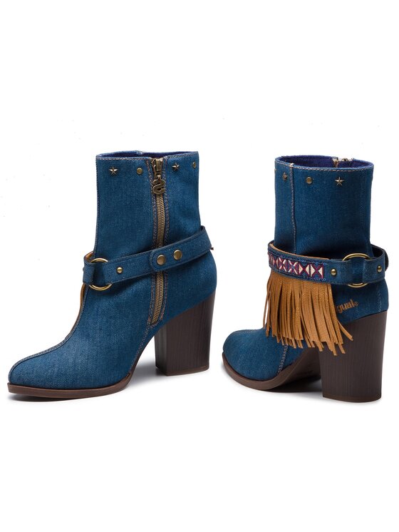 Desigual Боти Desigual Shoes Folk Exotic Denim 18WSTD02 Тъмносин