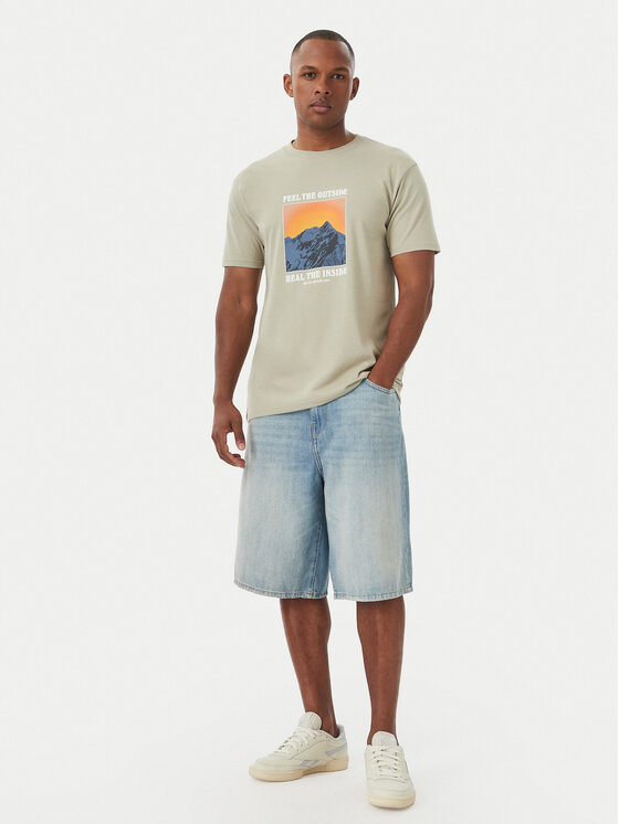 Quiksilver Quiksilver Camiseta Feel The Outside EQYZT08004 Beis Regular Fit