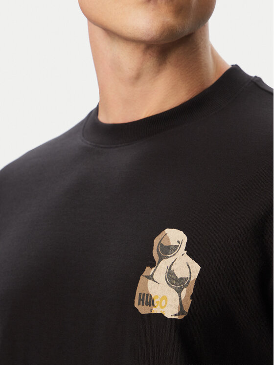 HUGO HUGO Camiseta Detzi 50563795 Negro Relaxed Fit