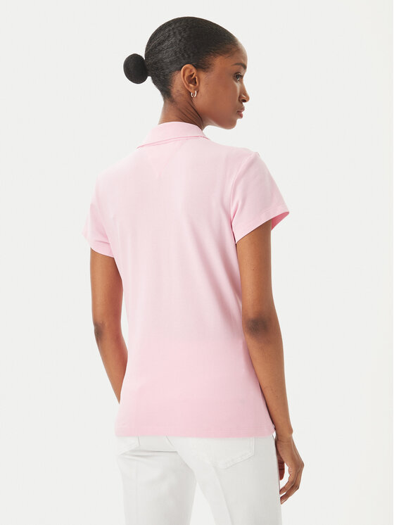 Tommy Hilfiger Tommy Hilfiger Polo 1985 Logo WW0WW49259 Rosa claro Slim Fit
