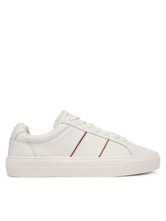 Tommy Hilfiger Sneakers Tommy Hilfiger Dress Casual Leather Sneaker FM0FM05989 Bianco