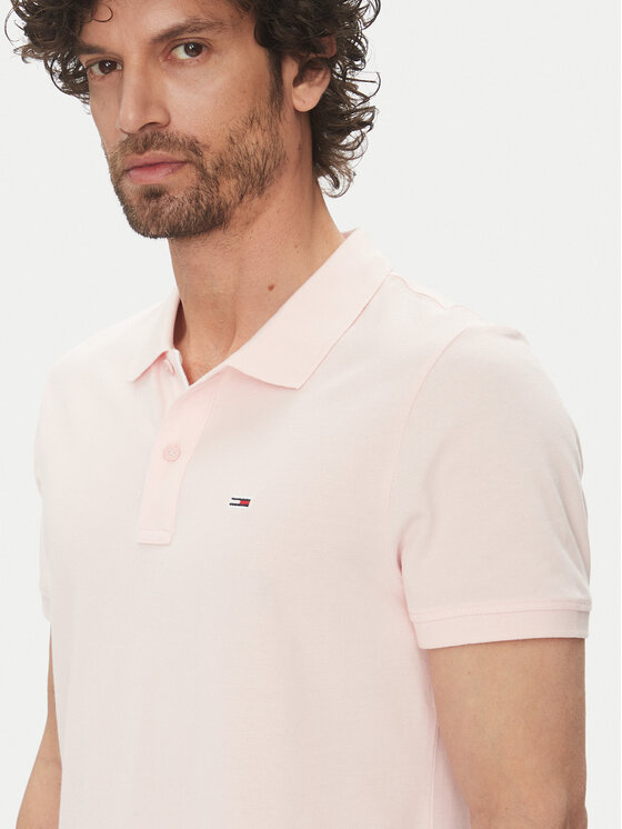 Tommy Jeans Tommy Jeans Pólóing DM0DM20676 Rózsaszín Slim Fit