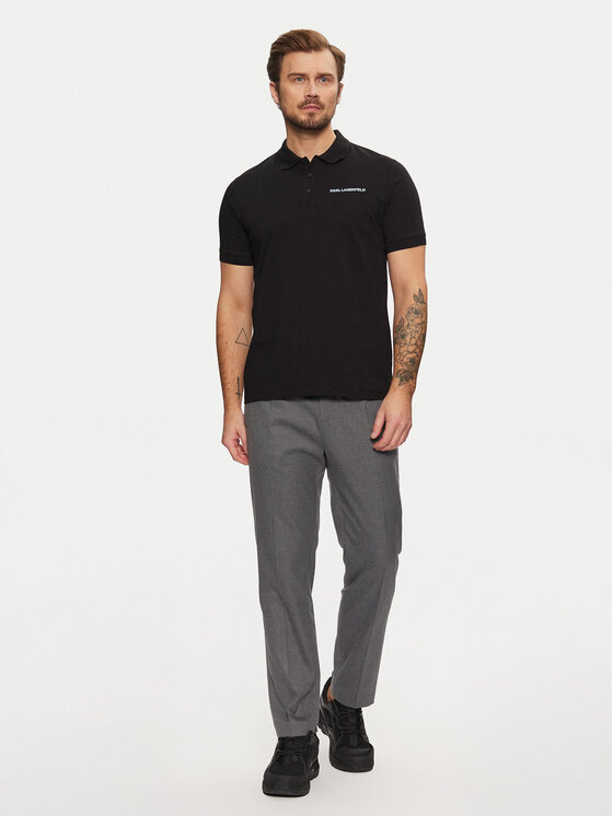 KARL LAGERFELD KARL LAGERFELD Polo majica 745094 551225 Črna Regular Fit