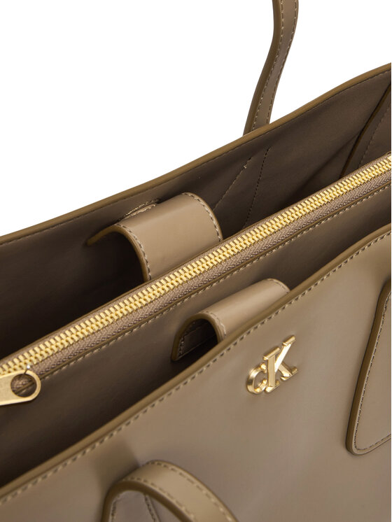 Calvin Klein Дамска чанта Calvin Klein Ck Medium Work Tote LV04F3442G Бежов