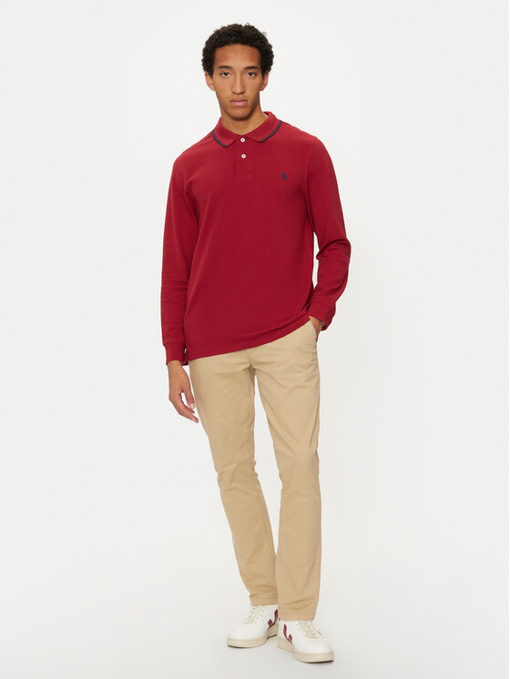 U.S. Polo Assn. U.S. Polo Assn. Polo marškinėliai MUP2255 Raudona Regular Fit