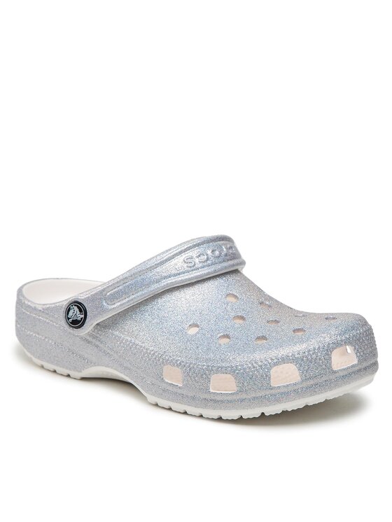 Şlapi Crocs Classic Glitter II Clog 207551 Argintiu | Epantofi.ro