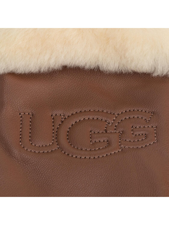Ugg Mănuși de Damă Ugg W Classic Leather Logo Glove 19034 Maro