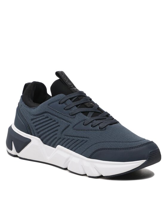 Calvin Klein Сникърси Calvin Klein Low Top Lace Up Knit HM0HM00647 Тъмносин