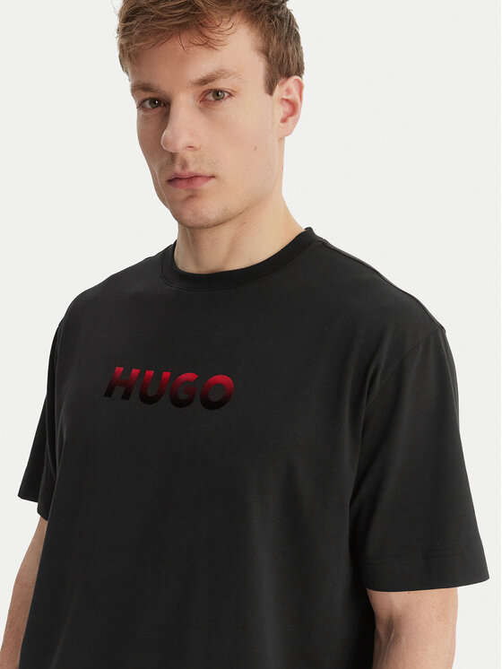 HUGO HUGO Camiseta Gradient 50556667 Negro Regular Fit
