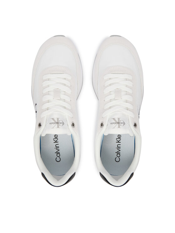 Calvin Klein Zapatillas Calvin Klein Retro Runner Ess Mix Mat Wmn YW0YW01990 Blanco