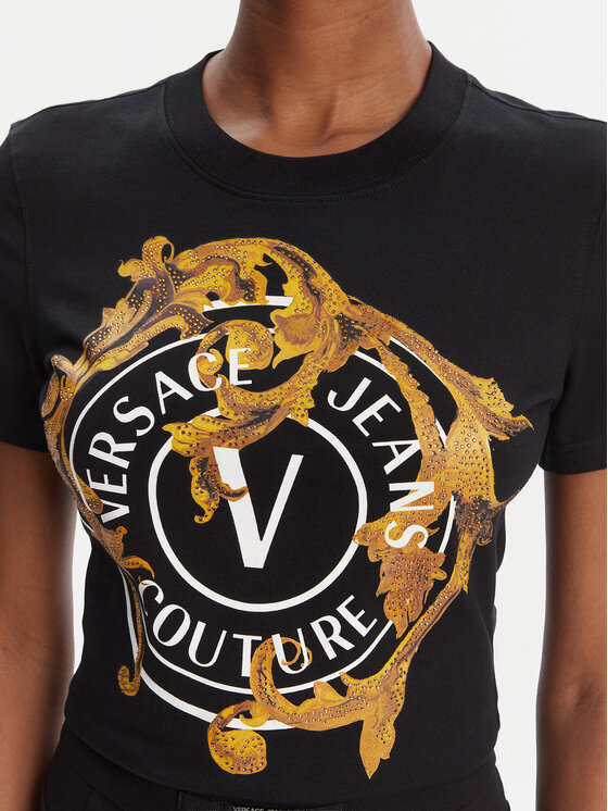 Versace Jeans Couture Versace Jeans Couture Camiseta 79HAHE01 CJ02E Negro Regular Fit