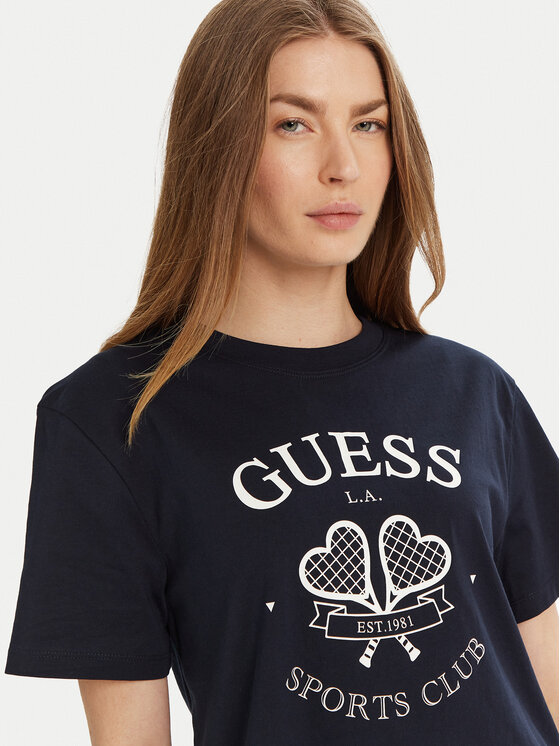 Guess Guess Футболка V5GI04 I3Z14 Cиній Regular Fit