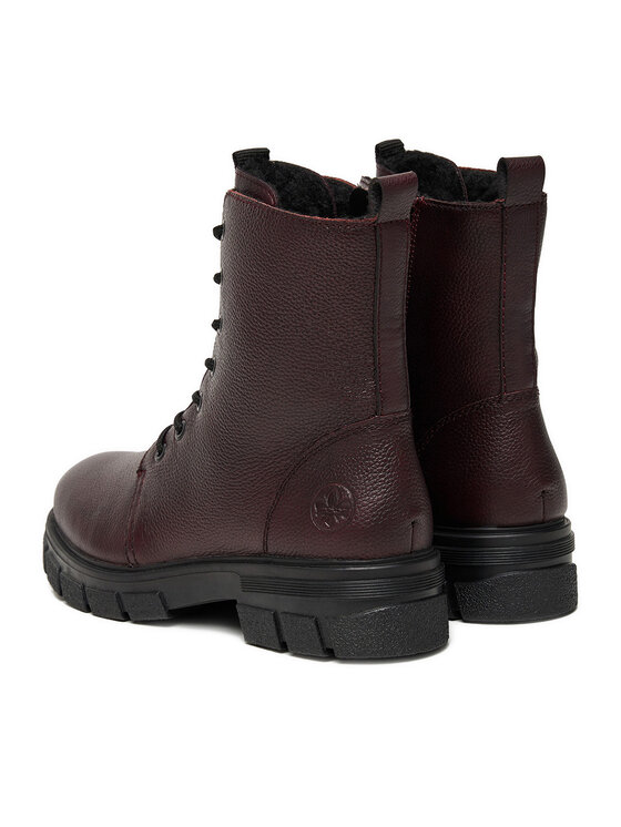 Rieker Botines planos Rieker CEO-Z9116-35 Guinda/burdeos