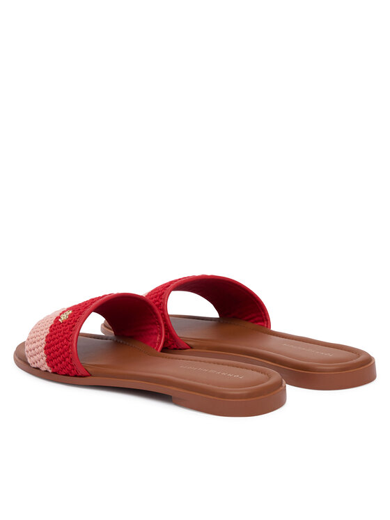 Tommy Hilfiger Klapki Tommy Hilfiger Th Flat FW0FW09513 Czerwony