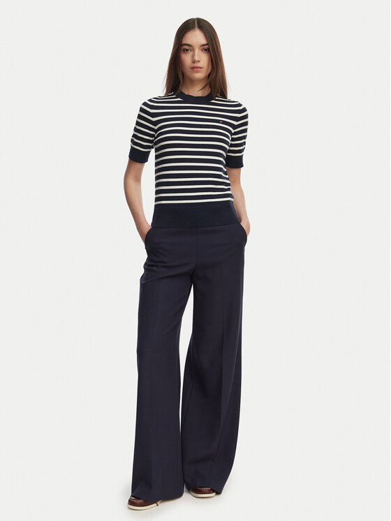 Tommy Hilfiger Tommy Hilfiger Džemper WW0WW49705 Tamnoplava Slim Fit