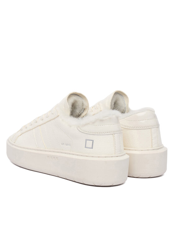 D.A.T.E. Снікерcи D.A.T.E. Hill Low Fur Platform W431-HPF-MN Écru