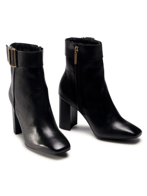 Tommy Hilfiger Čizme Tommy Hilfiger Basic Square Toe Boot FW0FW05154 Crna