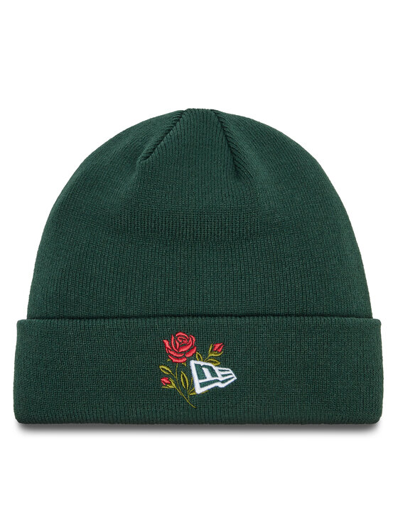 New Era Шапкa New Era Rose Icon Cuff Knit Beanie 60580736 Зелений