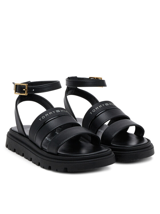 Tommy Hilfiger Сандали Tommy Hilfiger Sandal T4A2-33798-0371 M Черен