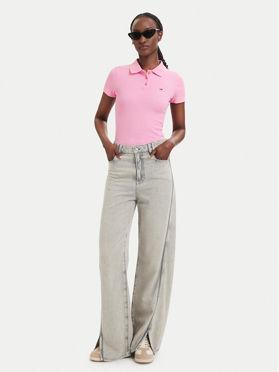 Tommy Jeans Tommy Jeans Polo DW0DW22327 Rosa claro Slim Fit