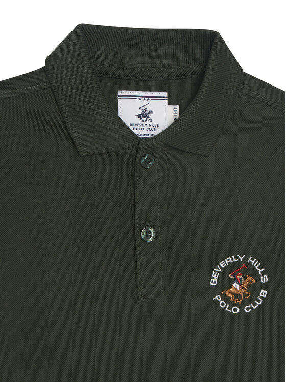 Beverly Hills Polo Club Beverly Hills Polo Club Поло P-SS26B-P42560 Темно-зелений Regular Fit