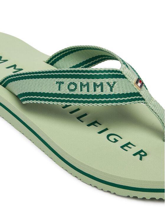 Tommy Hilfiger Japonke Tommy Hilfiger Th Webbing Summer Sandal FW0FW09193 Zelena