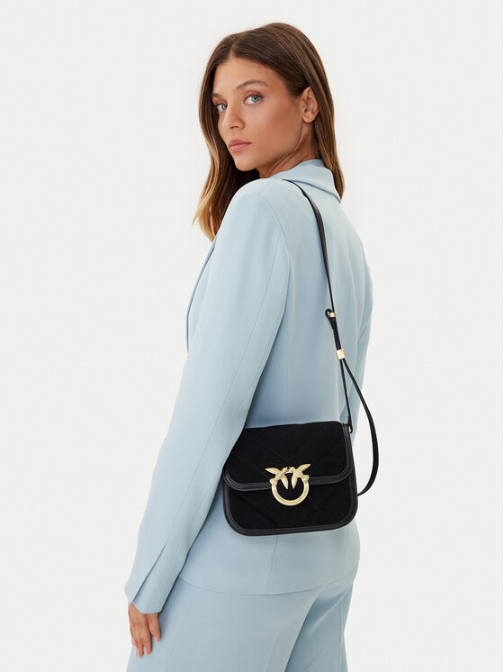 PINKO Ročna torba PINKO Love Box Bag Fl Mini AI 25-26 PLTT 104297 A2JH Črna