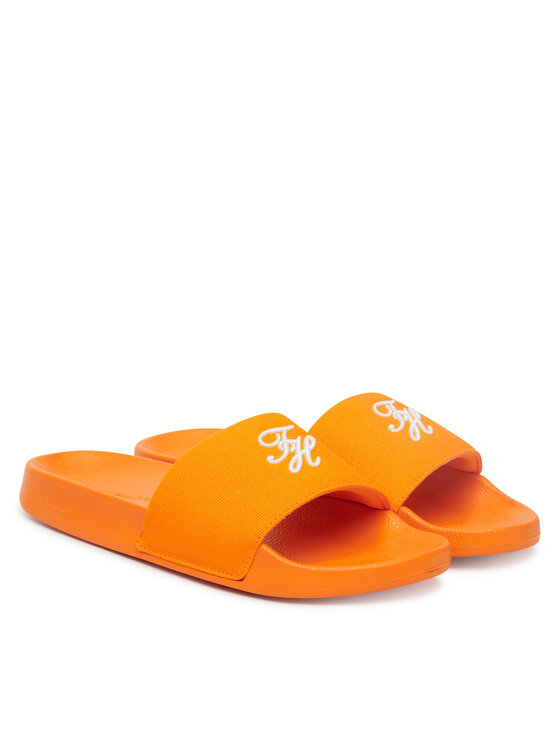 Tommy Hilfiger Şlapi Tommy Hilfiger Th Script Pool Slide FW0FW09286 Portocaliu