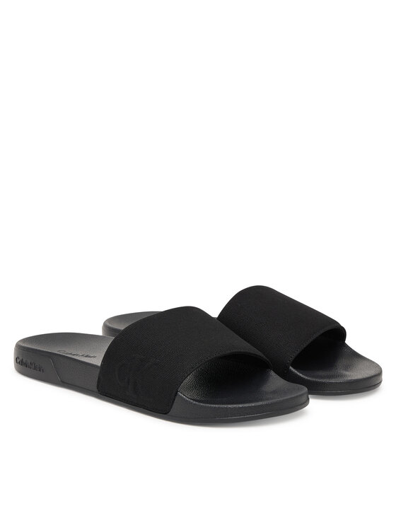 Calvin Klein Klapki Calvin Klein Ess Slide Hf Side Logo Cv HM0HM02227 Czarny