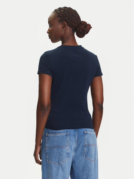 Tommy Jeans Tommy Jeans T-shirt Linear DW0DW21422 Tamnoplava Slim Fit