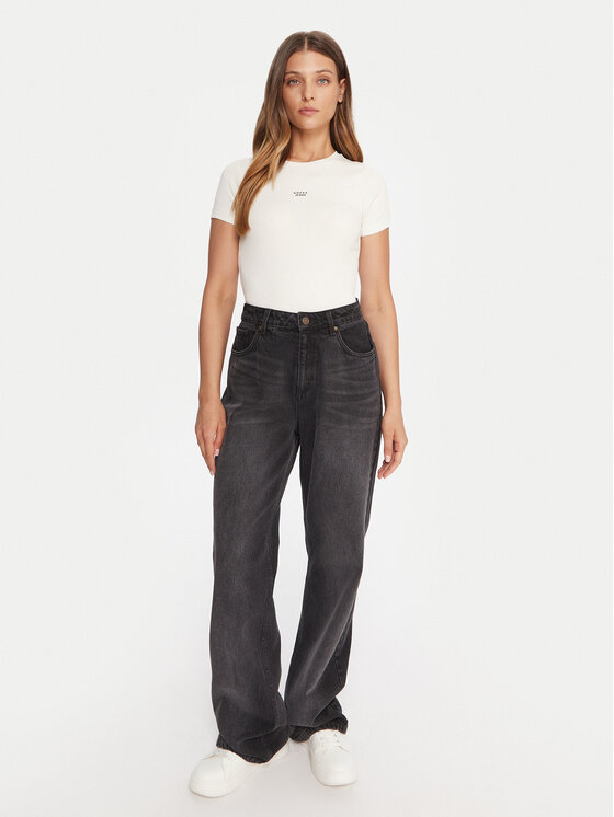 Guess Jeans Guess Jeans Camiseta W5BP45 KA0H1 Beis Slim Fit