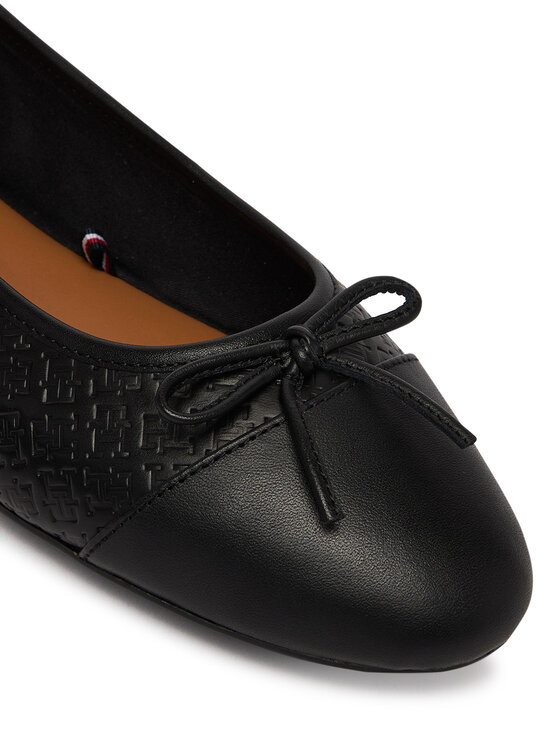 Tommy Hilfiger Balerinke Tommy Hilfiger Th Monogram Ballerina FW0FW09468 Crna